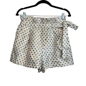 Juju s'amuse Deluxe Paperbag Shorts Womens 28 Silver Scales High Waist Casual